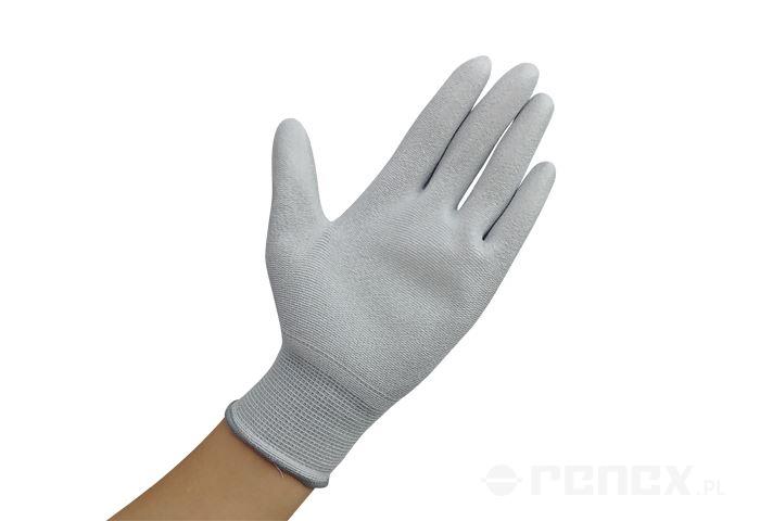 Guantes ESD con recubrimiento antideslizante en toda la palma, talla L, foto del fabricante (RENEX/REECO)
