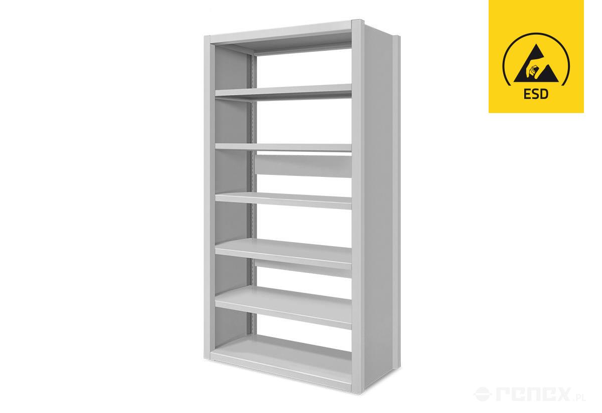 Estantería ESD 2000x1000x600 mm, 5 estantes, foto del fabricante (RENEX/REECO)